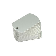 Aluminum Blank Tags Stamping Blanks 25 Pack (Silver) Silver