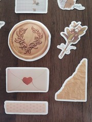 STICKERS x 10 Vintage Vibes Inspire Letter Flower Heart Laptop Sticker VIN9B