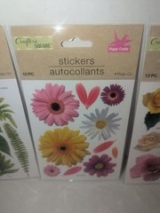 Crafters Square Magic On Lot Of 3 (30) Stickers Flowers & Ferns