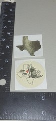 vintage Stickers,TEXAS lot Of 2 Foiled And Themed