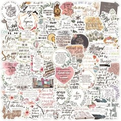 100 PCS Inspirational Christian Stickers, Bible Journaling Supplies, Bible Verse
