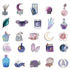 100pcs SPIRITUAL Stickers, Crystal Potion Gothic Stickers, 235