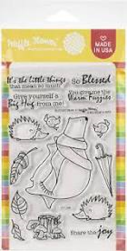 Waffle Flower Acrylic Stamp BLESSED BEAR