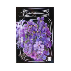 40 pcs Purple Stickers Flower Leaves Sprigs Clear Edge Scrapbooking Card Making