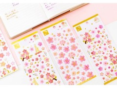 3D Gilded Sakura Cherry Blossom Japanese Cherry Epoxy Scrapbooking Stickers DIY