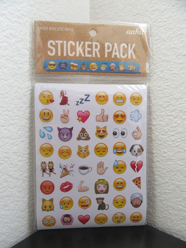 EMOJI 850 Stickers or 18 Sheets for Planner or Crafting NEW – FREE SHIPPING