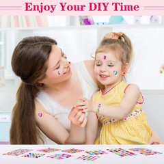 407pcs Gem Stickers Crafts for Kids, Self Adhesive Jewel Stickers, Acrylic Bl…