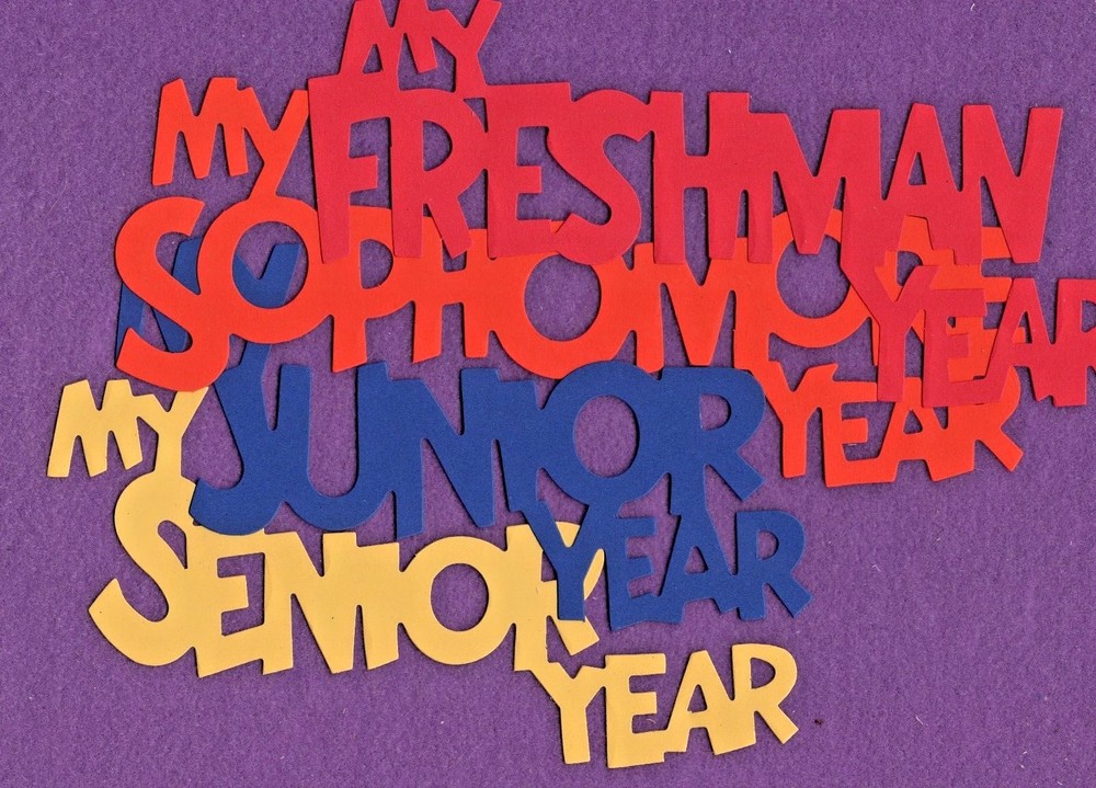 HIGH SCHOOL YEARS 4 titles die cuts scrapbook cards
