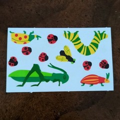 Vintage Stickers Caterpillar Fly Beetle Grossman’s Bugs Grasshopper Ladybugs