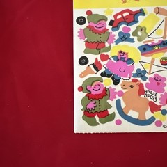 Vintage RARE Maxi Activity Sheet Stickers Sandylion Santa’s Workshop Elves 1984