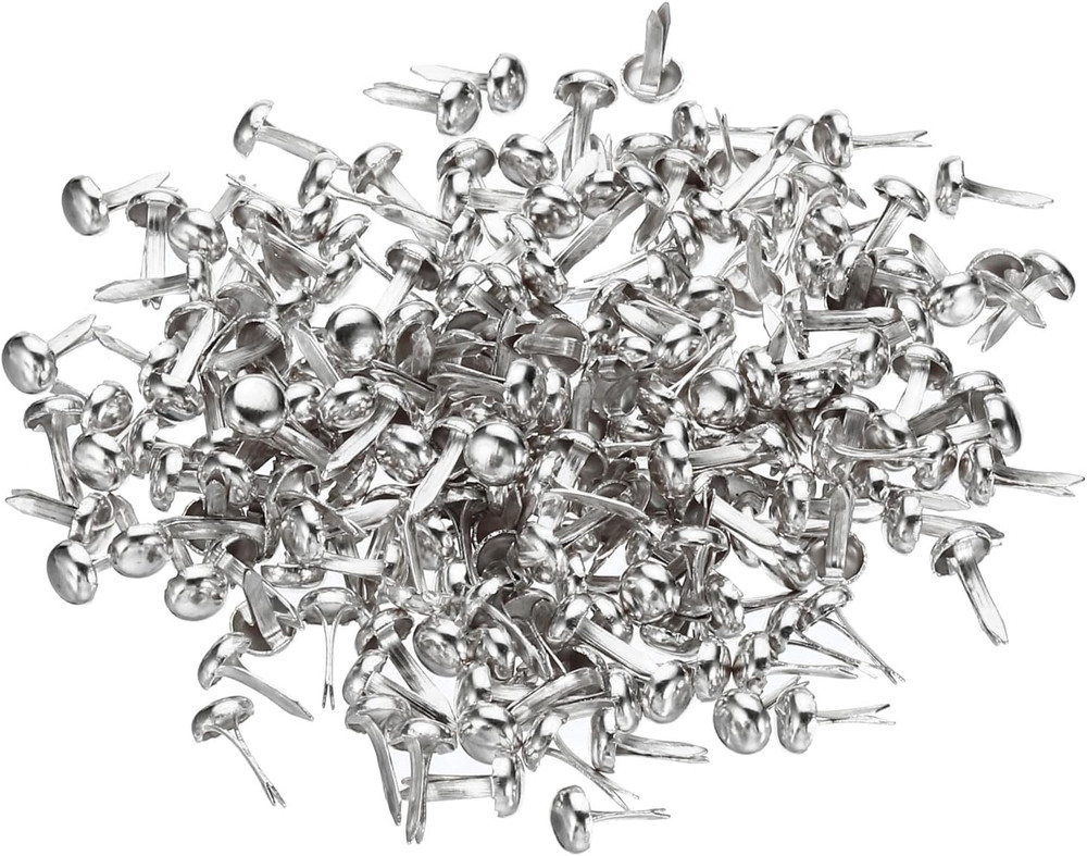 4.5 X 8 Mm Mini Brads for Paper Crafts, 200 Pcs round Paper Fastener Metal for A