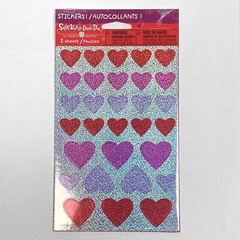 NEW Stickety Doo Da HOLOGRAM HEARTS American Greetings Stickers 2 Sheets