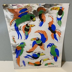 Vintage Hallmark 1984 Razzle Dazzle Bird Stickers