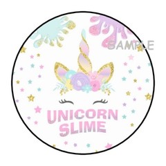 30 UNICORN SLIME ENVELOPE SEALS LABELS STICKERS 1.5″ ROUND BIRTHDAY PARTY FAVORS