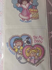 Vintage Scratch N Sniff Stickers, Cabbage Patch Kids, Baby Powder