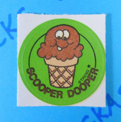 Chocolate Scented Scooper Dooper Trend Scratch & Sniff Retro Sticker
