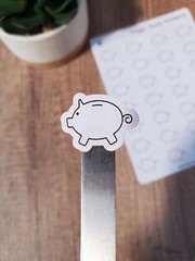 Piggy Bank Finance Savings Stickers for Budget Finance Trackers, Planners