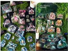 20 Pages Magic Witch Forest PET Stickers Book Journals Album Decorative Collage