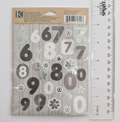 Black White & Silver Numbers Scrapbooking Stickers By Life’s Little Occasions