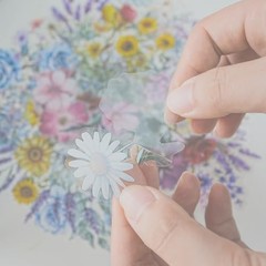 100 Pcs Natural Flower Stickers for Scrapbooking Junk Journal Mix Flowers