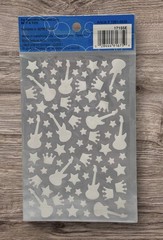 Metallic Rock Star Stickers Pink Guitars Scrapbooking Jo-Ann Busy Kids Camp NEW