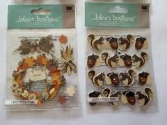 Jolees Boutique Dimensional Stickers 4 Fall Thanksgiving Turkeys Squirrels Lot 4