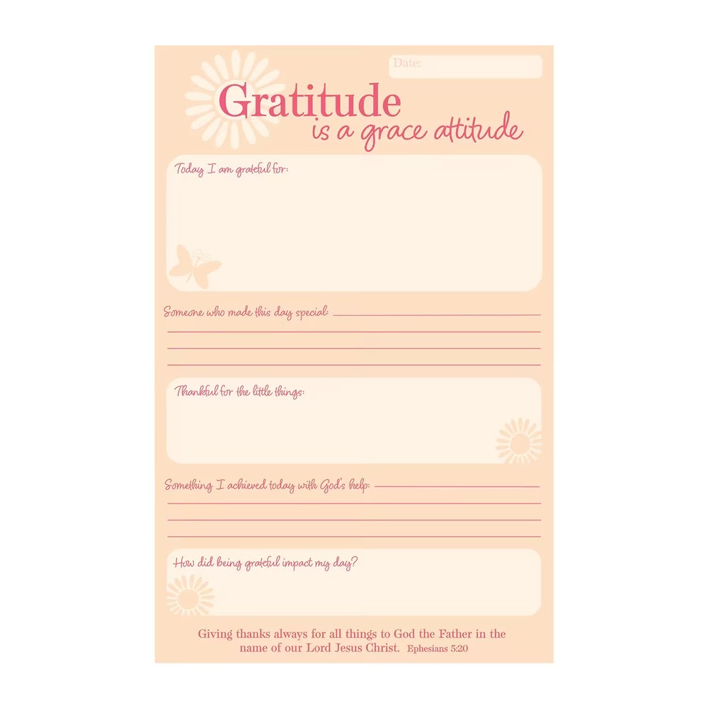 Fun Express 5 1/2″ x 8 1/2″ Religious Gratitude Reflection Notepads – 12 Pc.