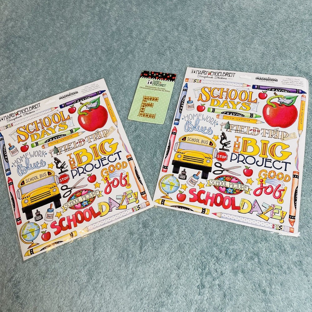 2 Creative Imaginations 8×10 Sticker Sheet by Mary Engelbreit ~ School Days