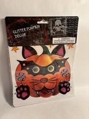 2020 Halloween Stickers glitter cat Pumpkin Jack O Lantern decor carving accents