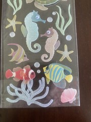 Jolee’s Boutique 3-D Vellum SEA HORSES Ocean Turtle Theme Stickers