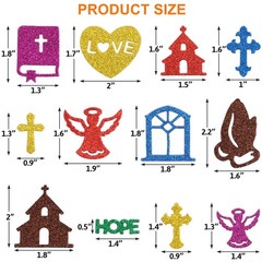 Christian Glitter Stickers Religious Foam Stickers 360Pcs