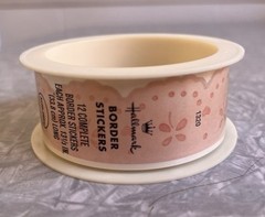 VINTAGE HALLMARK PINK BOARDERS STICKER ROLL NEW SEALED