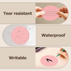 3 Inches Pink Circle Stickers Roll 500 PCS, Self-Adhesive Large Round Color C…