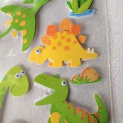 RECOLLECTIONS STICKERS DINOSAURS GOOGLE EYES DINOSAURS 8 PCS