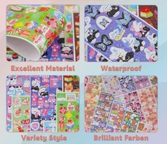 60Sheets Mixed Korean Cute Deco Photo Cards Scrapbook Stickers