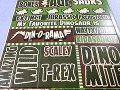 Reminisce Din-O-Rama Dinosaur Cardstock Stickers 12″ Scrapbooking 2 Sheets