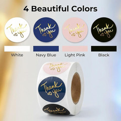 Thank You Stickers Small Business – 1 Rolls 500 Pieces Thank You for Supporting