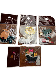 BRAND NEW RARE PAPYRUS SCRAPBOOKING EMBELISHMENTS HOLIDAY THEMED 4 PACKS