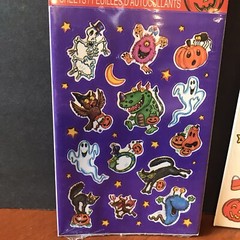 Vtg Lot NOS Halloween Stickers American Greetings Temporary Tattoo Forget Me Not