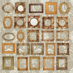 100 Pcs Vintage Frame Stickers – Scrapbooking Stickers & Metallic