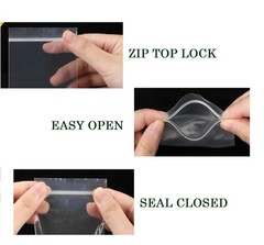 Clear Resealable Zip Lock Top 2 MIL Plastic Bag Baggies SAMPLE: 2×3, 3×5, 4×6