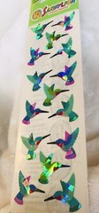 NEW Vintage Sandylion Stickers Foil Glitter Hummingbird Bird ￼Scrapbooking