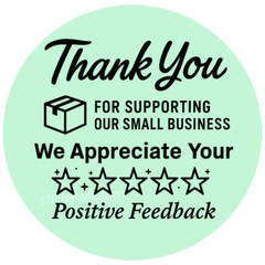 Thank You for Supporting Small Business – 2” Round Feedback Sticker
