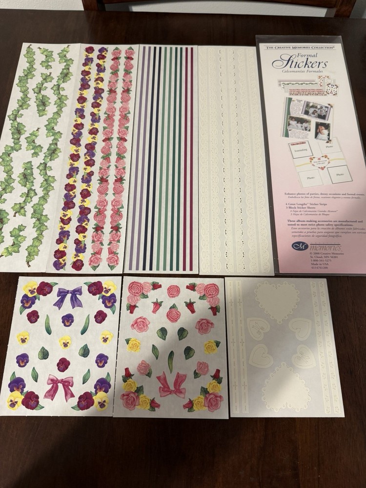 Creative Memories Formal Sticker Pack Of 7
