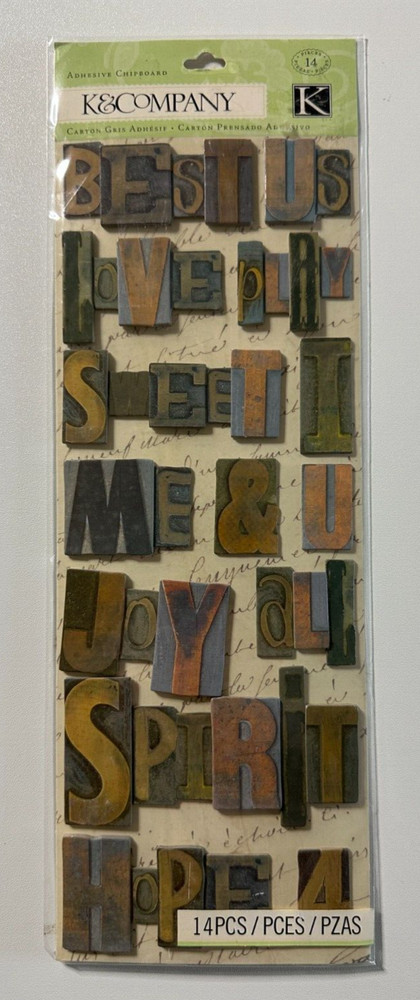 K & Company Chipboard Stickers-Variations-Tim Coffey, Brenda Walton, K Panacci