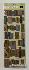 K & Company Chipboard Stickers-Variations-Tim Coffey, Brenda Walton, K Panacci