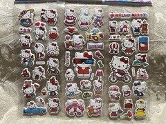 Retro Vintage Look Hello Kitty 3D Bubble Puffy Stickers 3 sets (#36)