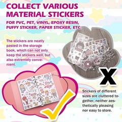 SUNEZLGO Reusable Sticker Album with Pockets, 100 Sheets, Blank Sticker Book …