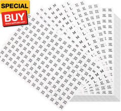 4200 Pcs Clothing Size Round Stickers, 1/2” Labels Sticker White Adhesive Appare