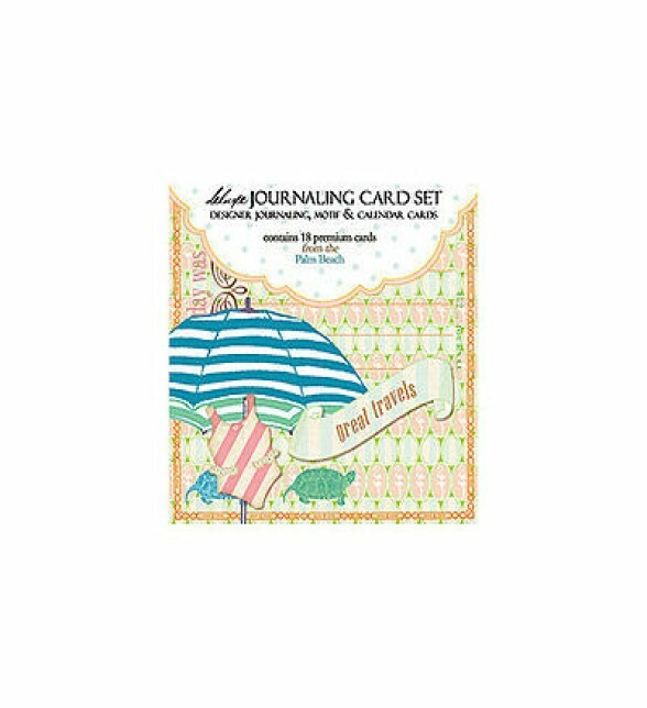 WEBSTERS PAGES JOURNALING CARDS GREAT TRAVELS PALM BEACH COLLECTION HAPPY SMILE